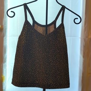'Athletic Works' leopard print top. Size XL. 90 % cotton. Half inch straps.